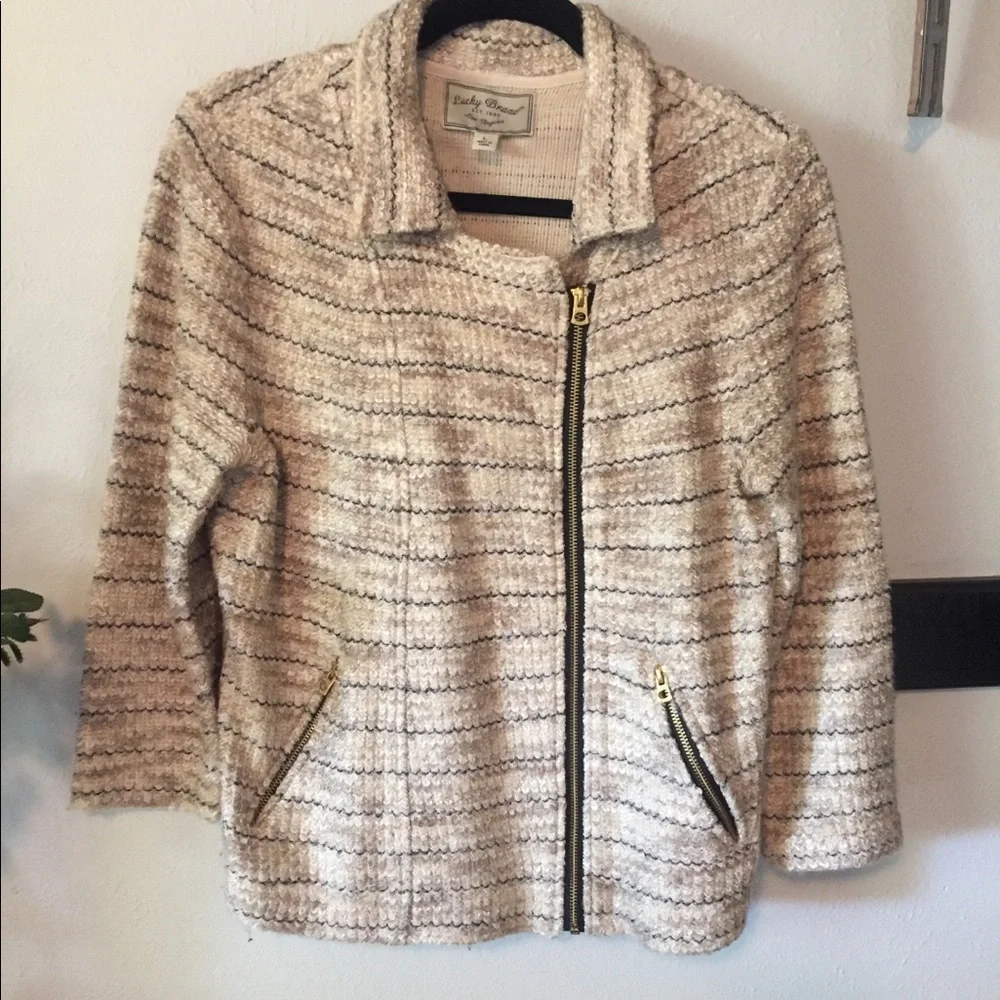 Lucky brand zip up coat - Picture 1 of 7